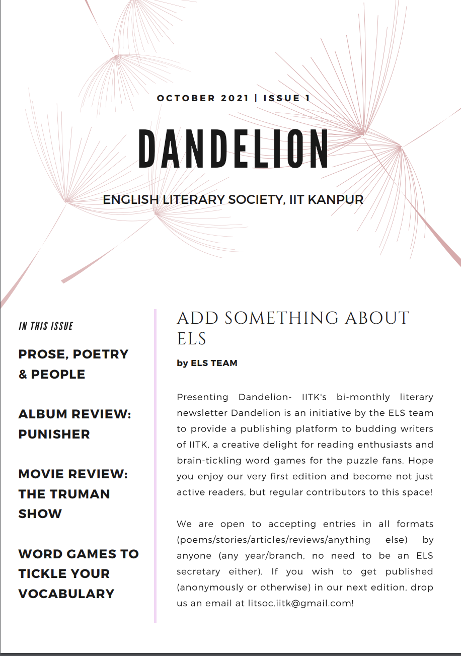 Dandelion Issue 1 Cover