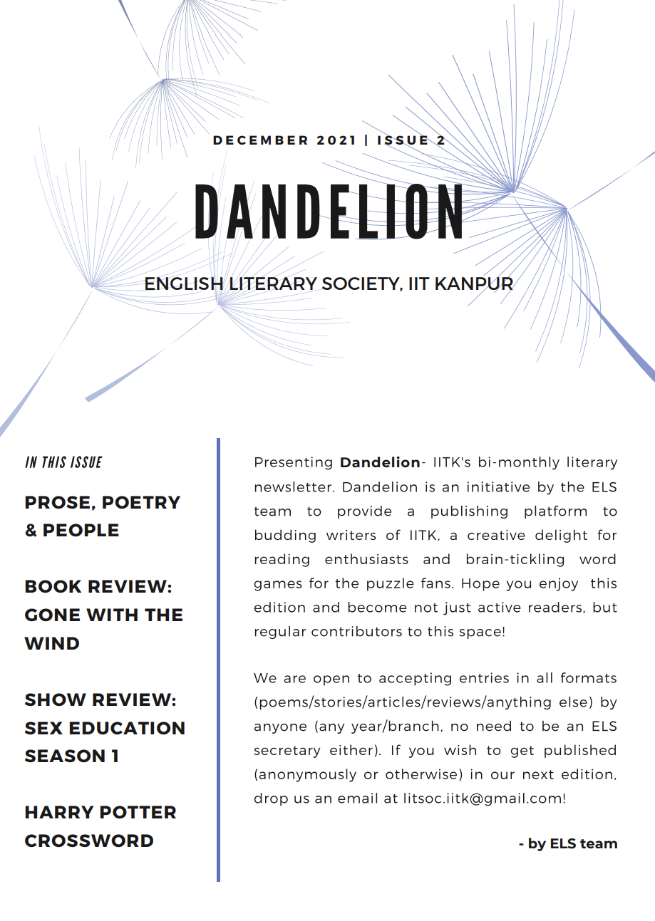 Dandelion Issue 2 Cover