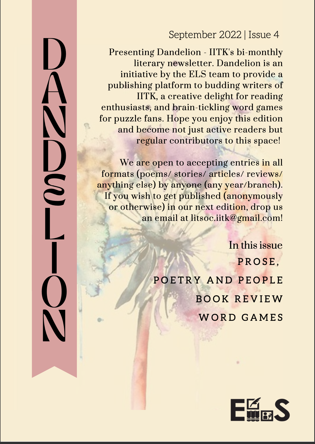 Dandelion Issue 4 Cover